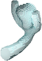 Artery geometry grid suitable for the Lattice Boltzmann method.